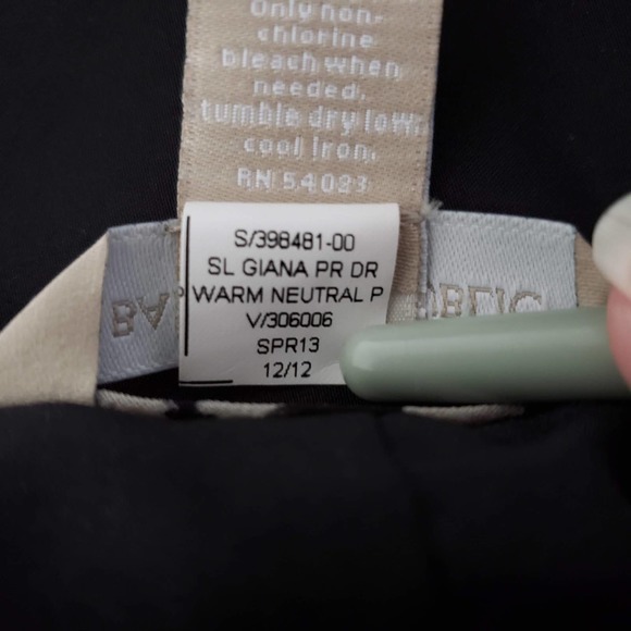 Banana Republic Spaghetti Strap Elastic Waist Maxi Dress, Black & Beige, Sz 0 - Picture 12 of 12